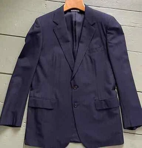 VTG Belvest Suit, Made in Italy, Super 100s, Pin Stripe Navy 42L - Picture 1 of 11