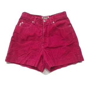 Vintage Bongo Montesano High Waist Pink Denim 100% Cotton Shorts USA Made Sz 5 - Picture 1 of 7