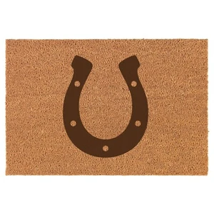 Coir Door Mat Entry Doormat Horseshoe - Picture 1 of 2