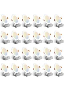 Amico 24 Pack 6 inch Ultra-Thin LED Recessed Lights (5CCT 2700K-5000K) Dimmable 