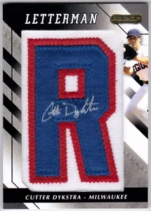 Cutter Dykstra 2008 Razor Letterman "R" #CTDR Autograph Patch 3/20 - Picture 1 of 2