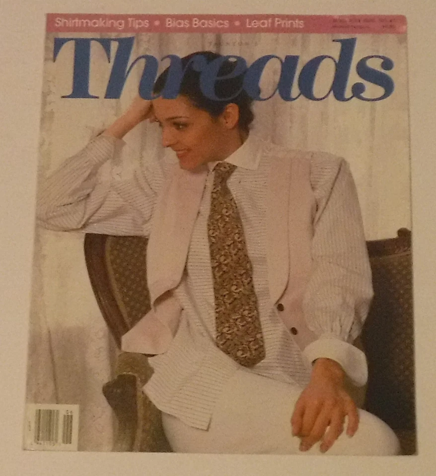 Threads Magazine June/July 1993 Shirt Making Tips Bias Basics Leaf Prints - Image 1 of 1