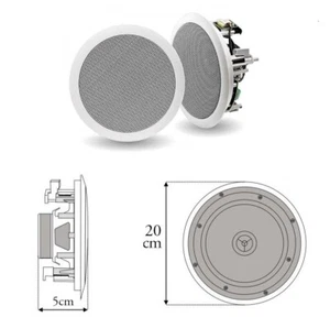 CASSE DA INCASSO AUDIO PER SOFFITTO FILODIFFUSIONE SPEAKER ALTOPARLANTE NEGOZIO - Foto 1 di 4