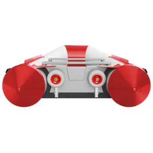 Slipräder Heckräder Schlauchbooträder klappbar Edelstahl V4A grau/rot - Bild 1 von 7