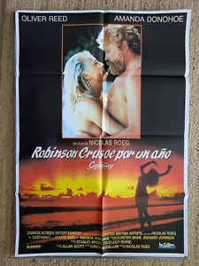 CASTAWAY OLIVER REED Spanish MOVIE POSTER 1986 NICOLAS ROEG - Picture 1 of 4