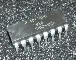 1pcs F4017BPC =CD4017 5-stage divide-by-10 Johnson counter w. 10 decoded outputs - Picture 1 of 1