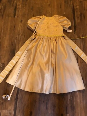 Vestido de fiesta/promoción vintage Fouger para niños de tafetán juvenil talla 14 Foto 1 de 4