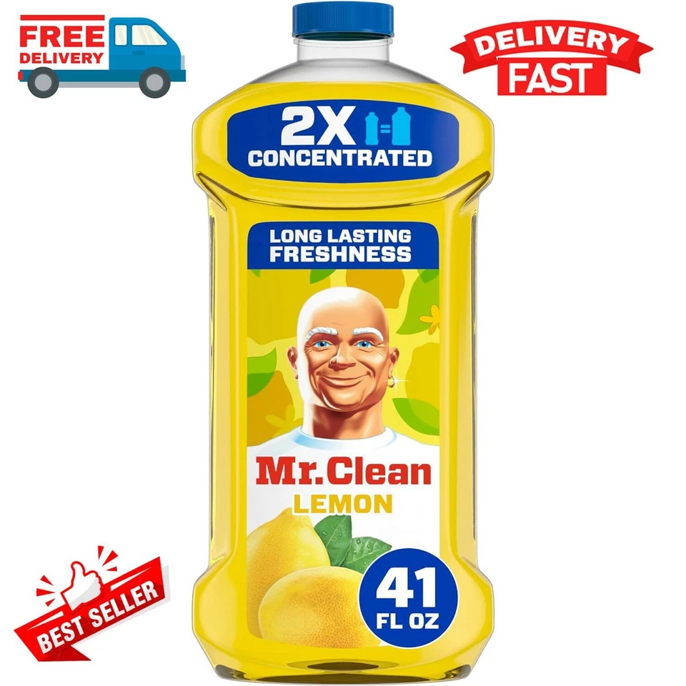 Limpiador multisuperficie concentrado Mr. Clean 2X con aroma a limón, (41 fl oz) EE. UU. Foto 1 de 4
