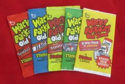 WACKY PACKAGES OLD SCHOOL 1 2 3 4 5 SEALED 5 UNOPENED PACKS @@ ONE OF EACH @@ - Изображение 1 из 2