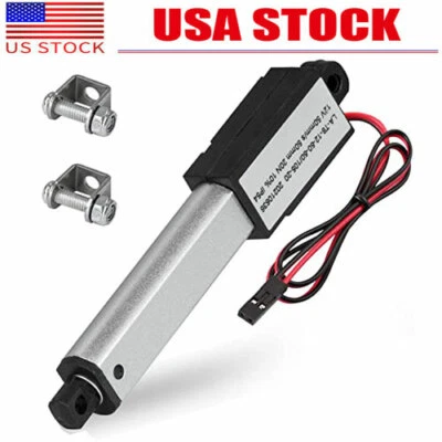 Mini Micro Electric Linear Actuator Stroke 1.2" 2" 3" 4" 12V High Speed 6"/sec - Image 1 of 4