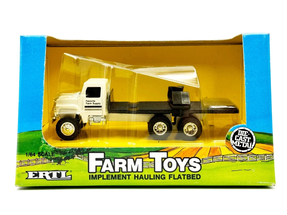 1/64 Favorite Farm Supply Implement Hauling Flatbed Truck - Image 1 of 1