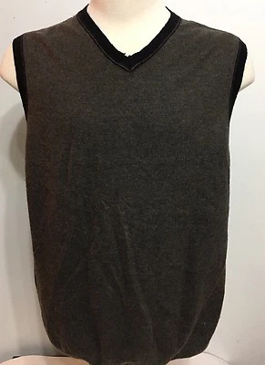 Chaleco Perry Ellis Para Hombres Negro Gris Talla Mediana Foto 1 de 4