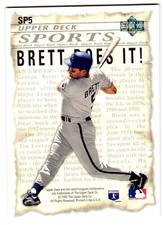 1992 Upper Deck Robin Yount - George Brett #SP5 3,000 Hit Insert Baseball Card