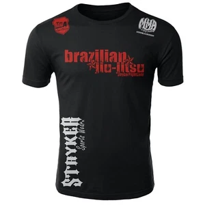 Brazilian Jiu Jitsu Shorts Sleeve Shirt MMA UFC WWE nhb bjj Stryker Fight Gear - Picture 1 of 6