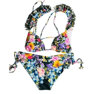 Agua Bendita Rosie Dreaming Beaded Floral Bikini Set Size Small NWT - Picture 1 of 6
