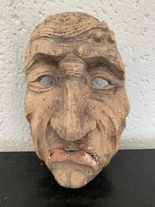 OLD WOODEN CARNIVAL MASK - THEATRE - Picture 1 of 6