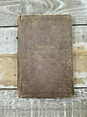 1871 Antique Book "Mark Twain's (Burlesque) Autobiography & First Biography" Foto 1 de 4