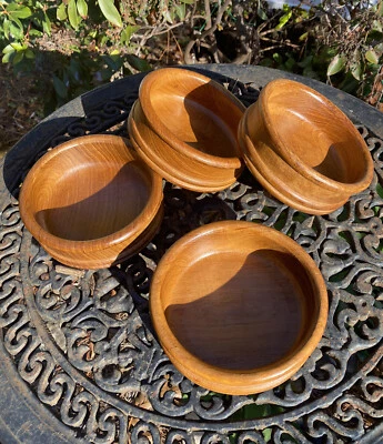 4- WINSOME TEAK Thailand Salad Bowl Mid Century Modern HAND TURNED NWOT - Image 1 of 4