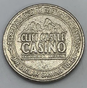 Ficha de juego de tragamonedas Cliff Castle Casino $1 Camp Verde Arizona 2000 - Imagen 1 de 2
