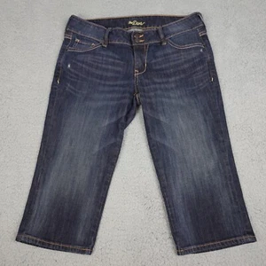 Old Navy Jeansshorts Damengröße 10 The Diva knietief dunkle Waschung blau Y2K - Bild 1 von 13