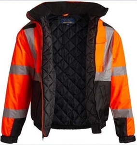 Neu ANSI/ISEA Klasse 3 Warnschutz Sicherheitsjacke wasserdicht Outdoor Mantel 4XL - Bild 1 von 8