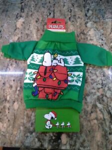2017 Peanuts Snoopy Ugly Sweater Bottle Cover Liquor or Wine New on Card Holiday