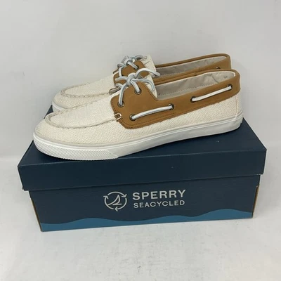 Sperry SeaCycled Bahama 2.0 Sneaker White/ Beige STS89015 Women's Size 12M - Image 1 of 4