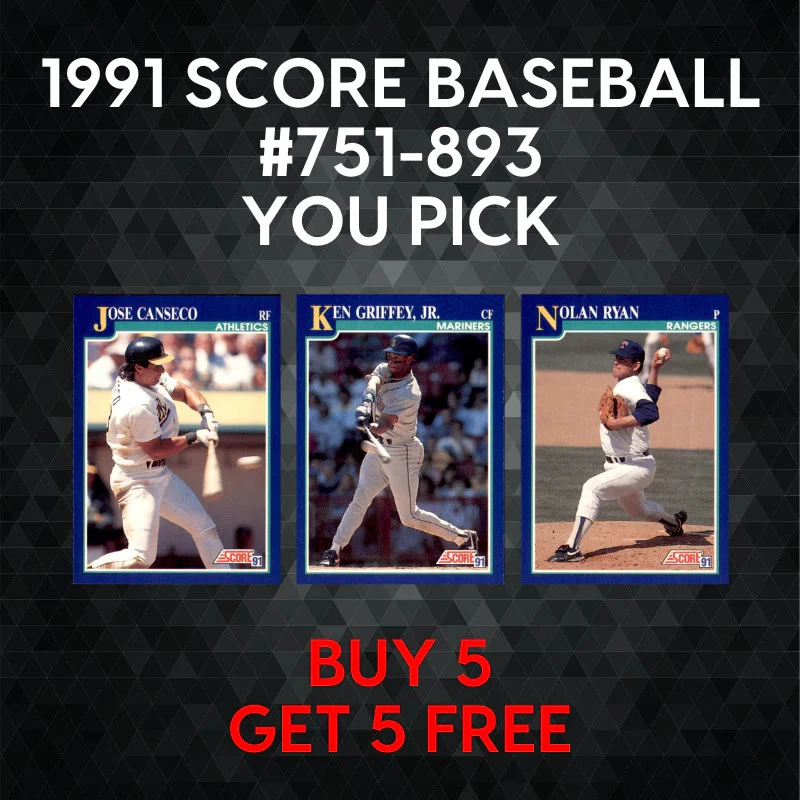 1991 Score Baseball #751-893 - YOU PICK - Complete Your Set - Image 1 of 1