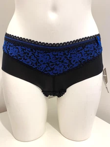 Fauve Emmanuelle Black & Ink Blue Shorty Shorts Slip Schlüpfer Pants Höschen - Bild 1 von 7