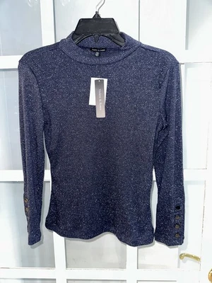 Suéter para mujer violetas y rosas PXS Petite puño a presión nuevo con etiquetas azul Foto 1 de 4