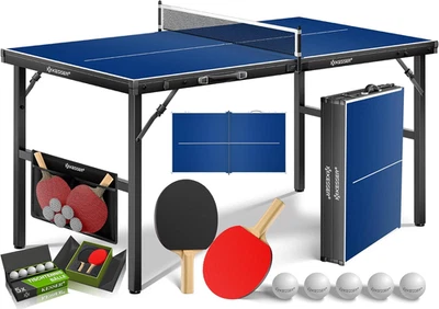 BESUCHE DEN KESSER-STORE KESSER® Tischtennisplatte Mini Mit Tischtennisschläger-Set, Tischtennisbällen Un