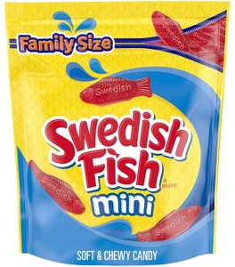 SWEDISH FISH Mini Soft & Chewy Candy, Family Size, Bulk Candy, 1.8 lb. - Picture 1 of 6