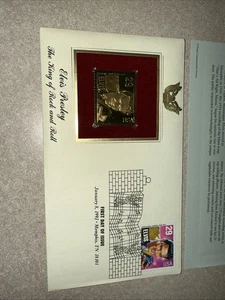 22 Carat Gold Replica Stamp Elvis Presley Postal Comm Society - Picture 1 of 4