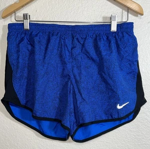 Nike Woman's Medium Dri Fit Blue Lined Running Shorts Sz M - Picture 1 of 7