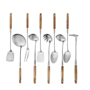 10 Pcs Cooking Utensils Set 304 Stainlss Steel Kitchen Utensils Set Heat Resi... - Picture 1 of 7