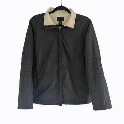 Винтажный ограниченный куртка Sz M ветровка Chore пальто черный кремовый открытый Gorp - Изображение 1 из 4