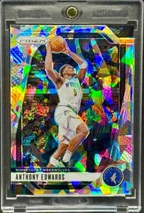 Anthony Edwards RARE CRACKED ICE REFRACTOR SSP INVESTMENT CARD PANINI MVP MINT - Picture 1 of 2