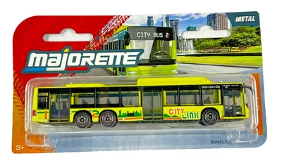 Majorette Diecast City Bus 2 MAN Lion’s City Yellow Bus  - New & Sealed - Image 1 of 2