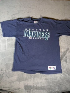 Seattle Mariners Shirt Mens Large Navy Blue MLB Baseball Majestic Graphic Tee - Picture 1 of 9