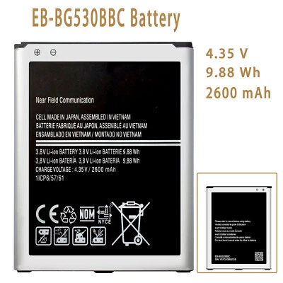 Nueva Batería Interna Li-ION EB-BG530BBC 2600mAh Para Samsung Galaxy J2 J3 J5 EE. UU. Foto 1 de 4