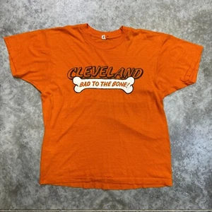 Vintage Cleveland Browns t shirt mens Medium Orange 80s single stitch NFL rare - Picture 1 of 8