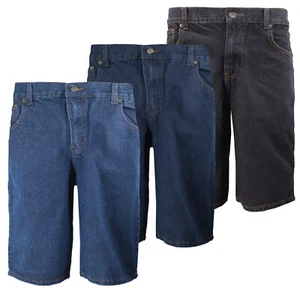 Men's Classic Casual Relaxed Fit Cotton Denim Jean Shorts - Picture 1 of 8
