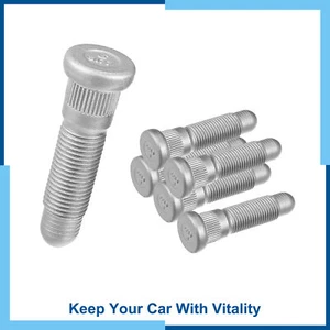 Pack (6) M14x1.5 Long Serrated Wheel Studs Multi-Purpose Stud for Chevrolet - Picture 1 of 7