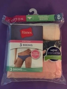 3 pares de algodón Hanes BIKINIS talla 7 - Imagen 1 de 1