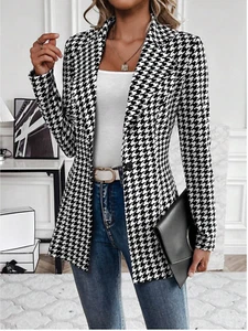 Clasi Damen Blazer Jacke Hahnentritt Karo Taille Schlankmacher Gr. S M L XL - Bild 1 von 7