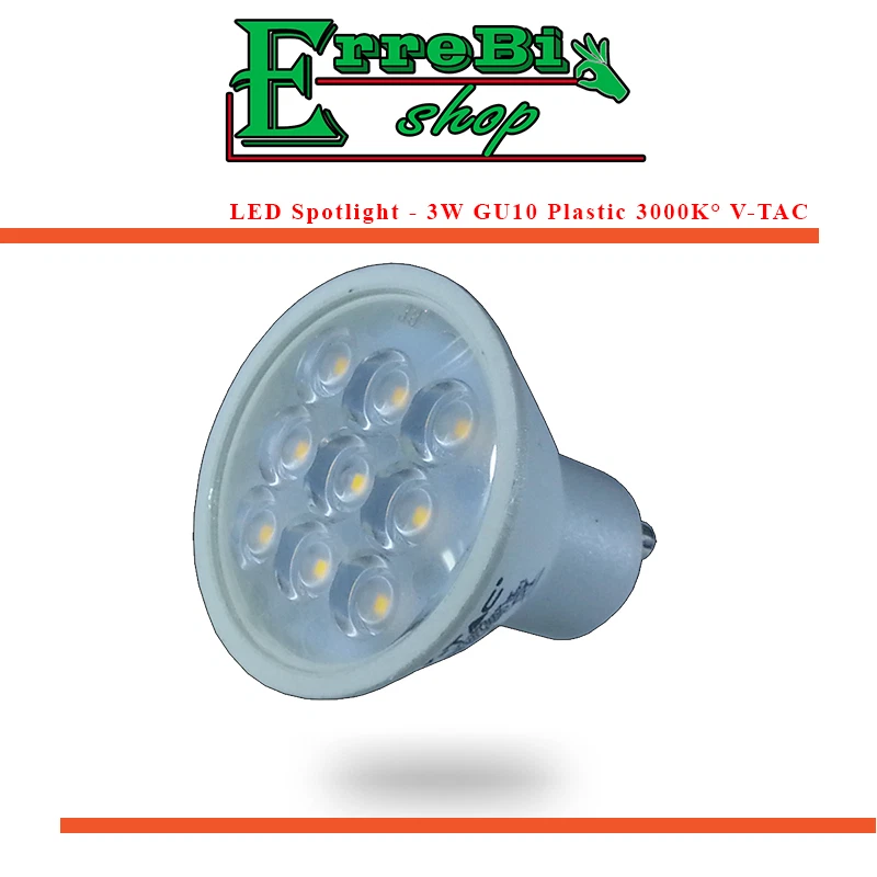DICROICA LED BOMBILLA SMD GU10 3W 3000K 6000K V-TAC SPOTLIGHT BAJO CONSUMO - Imagen 1 de 1