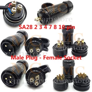 WEIPU SA28 2-10 pin Aviation Cable crimping Plug, Industrial Outdoor Plug IP67 - Picture 1 of 18