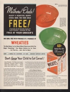 1933 WHEATIES BREAKFAST CEREAL BOWL REBATE FOOD KITCHEN HOME DECOR ART AD 13805 - Picture 1 of 1