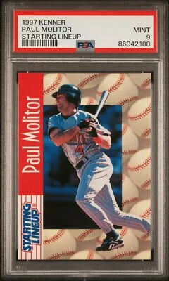 1997 Kenner Paul Molitor Starting Lineup PSA 9 MINT Minnesota Twins HOF - Image 1 of 2