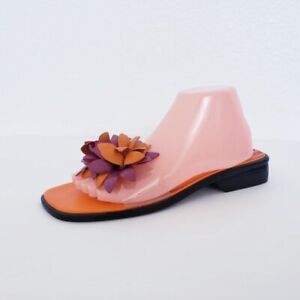  Andiamo womens summer flower plasic upper sandals slipons shoes size 9